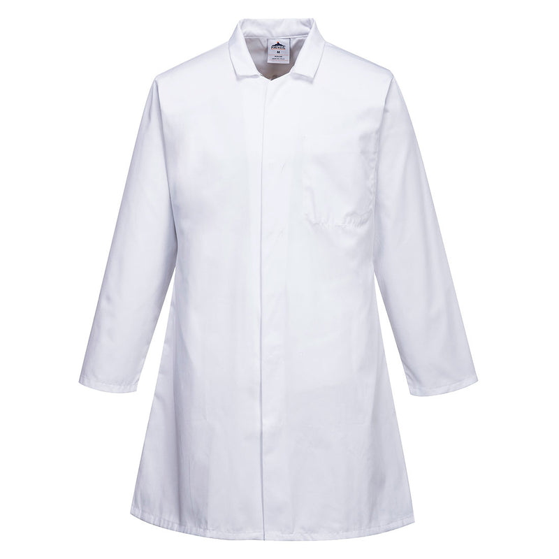 2206 - Men’s Food Coat, Three Pockets White