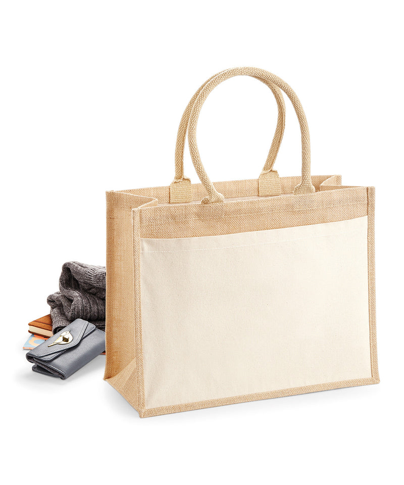 Cotton pocket jute shopper