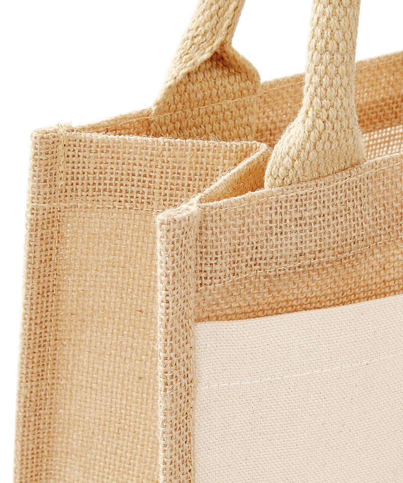 Cotton Pocket Jute Midi Tote