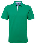 Cotton Polo With Oxford Fabric Insert