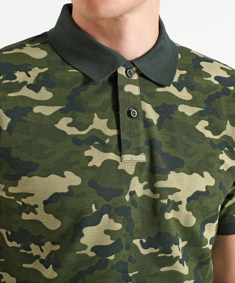 Men's Camo Piqué Polo