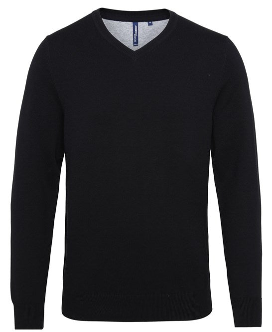 Men's Cotton Blend V-Neck Sweater