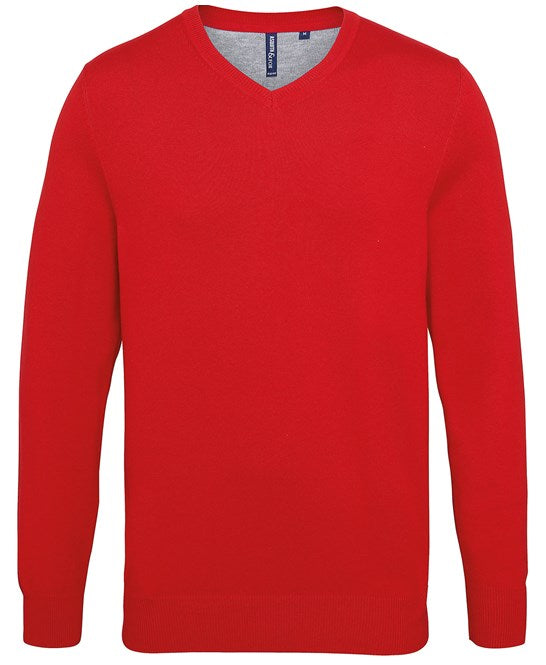 Men's Cotton Blend V-Neck Sweater