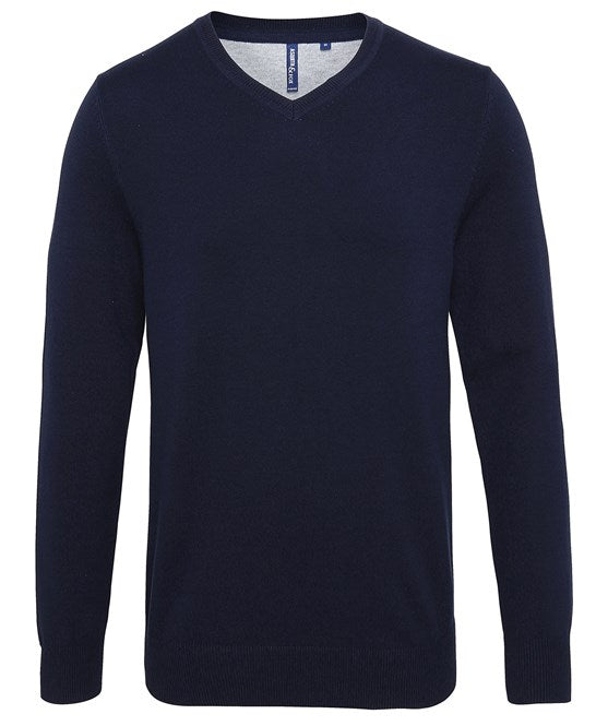 Men's Cotton Blend V-Neck Sweater