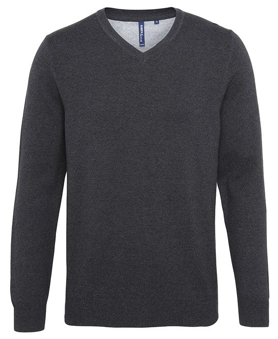 Men's Cotton Blend V-Neck Sweater