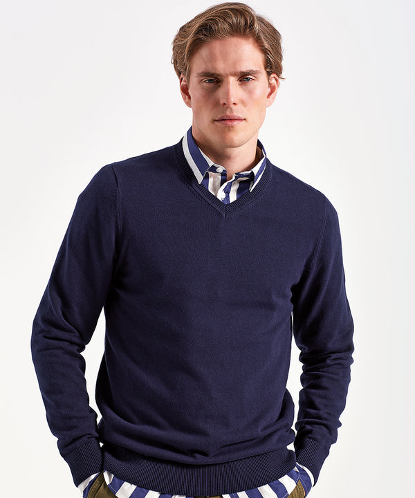 Men's Cotton Blend V-Neck Sweater