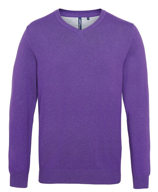 Men's Cotton Blend V-Neck Sweater