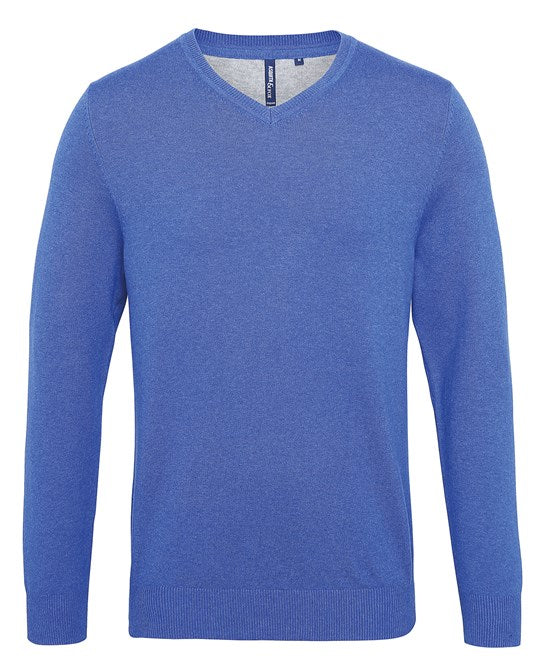 Men's Cotton Blend V-Neck Sweater