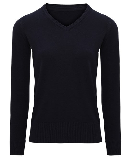 Women's Cotton Blend V-Neck Sweater