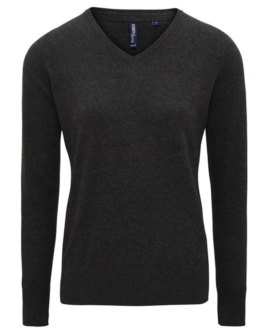 Women's Cotton Blend V-Neck Sweater