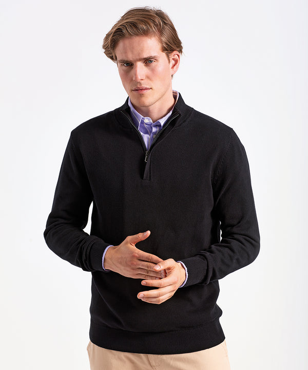 Men's Cotton Blend ¼ Zip Sweater