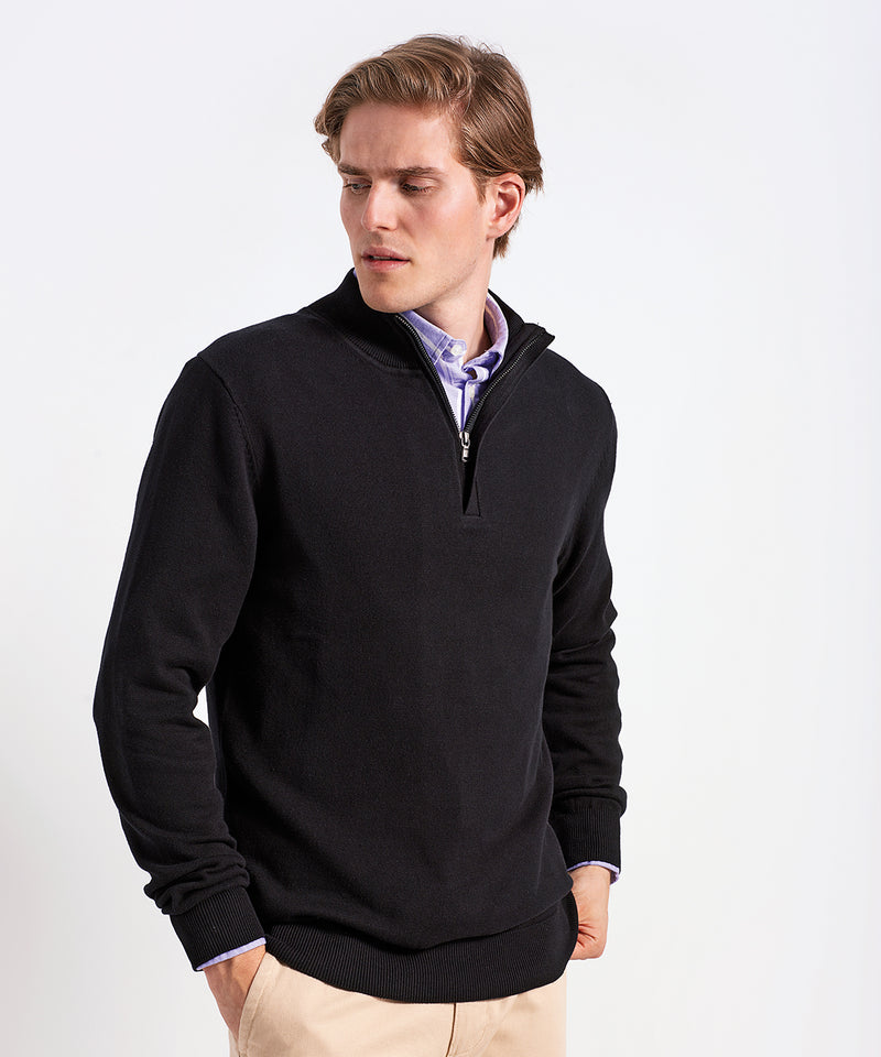 Men's Cotton Blend ¼ Zip Sweater