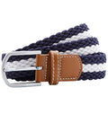 Two-Colour Stripe Braid Stretch Belt