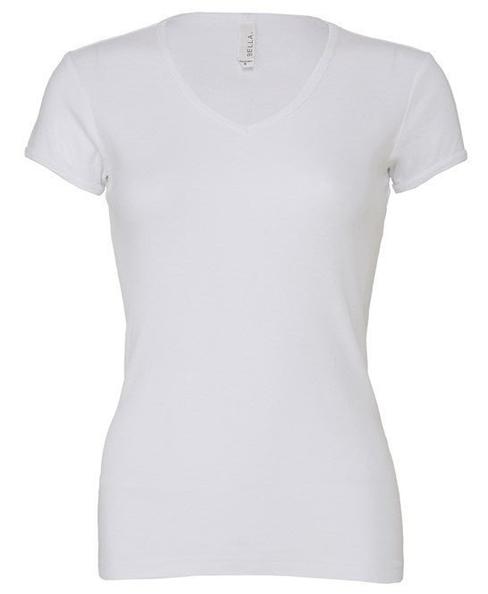 Baby Rib Short Sleeve V-Neck T-Shirt