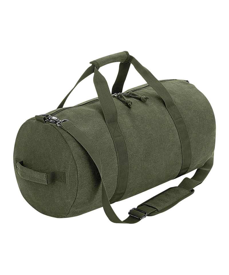 Vintage Canvas Barrel Bag