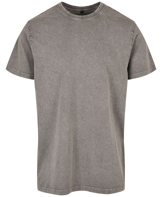 Acid Washed Round Neck Tee