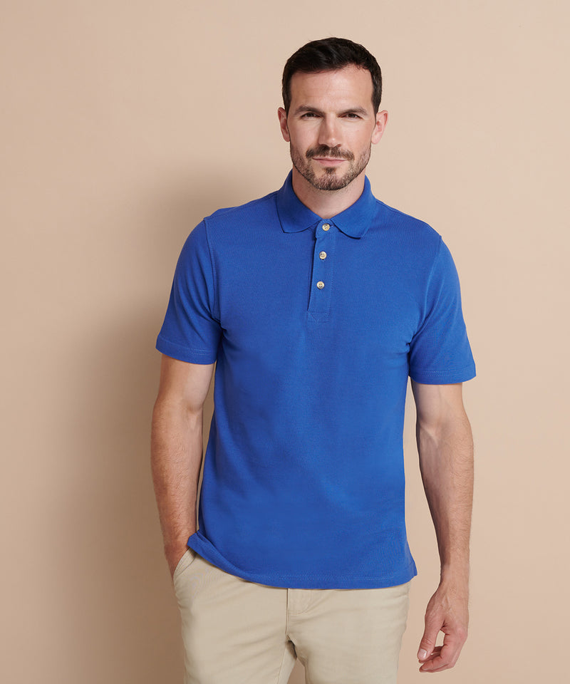 Classic Cotton Piqué Polo With Stand-Up Collar