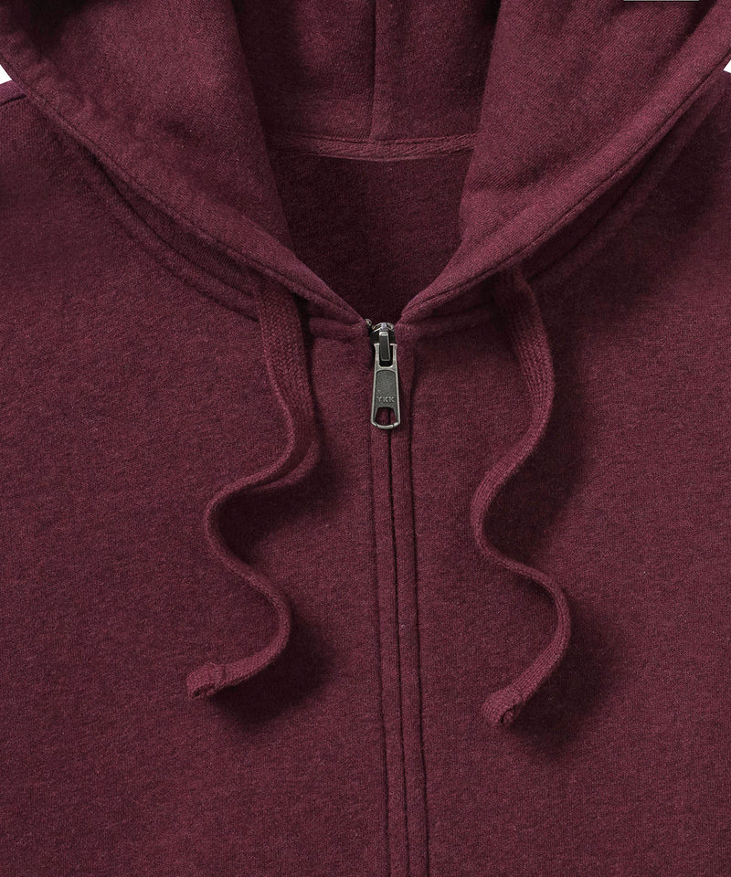 Authentic Melange Zipped Hood Sweatshirt