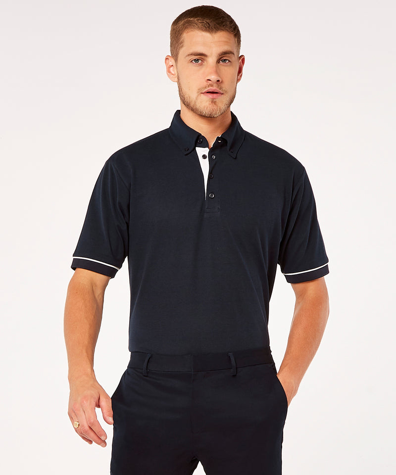 Button-Down Collar Contrast Polo (Classic Fit)