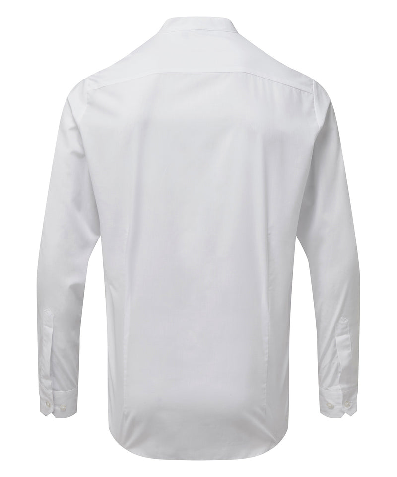 Banded Collar Grandad Long Sleeve Shirt