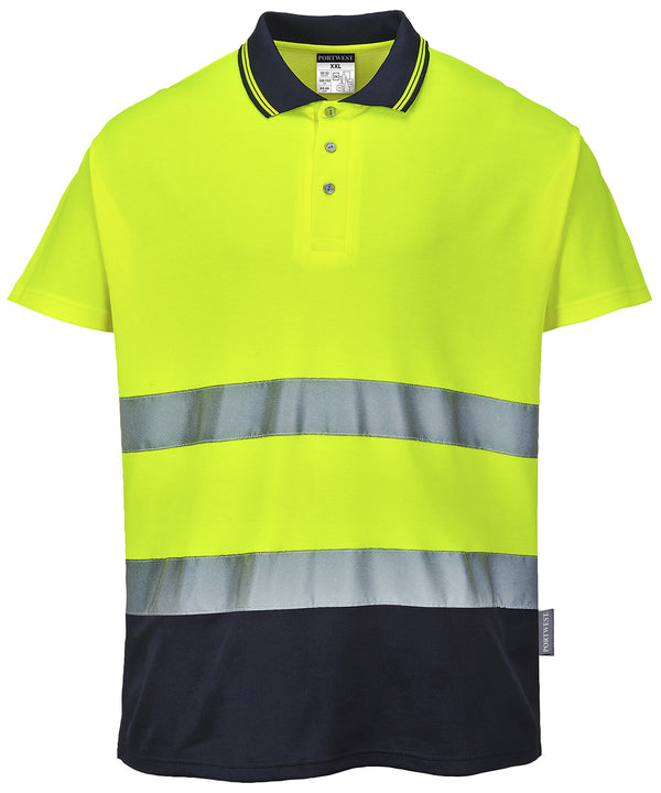 Hi-Vis Two-Tone Cotton Comfort Polo Shirt (S174)