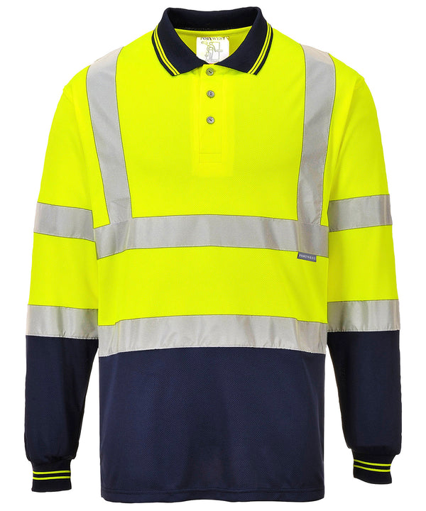 Hi-Vis Two-Tone Long Sleeve Polo Shirt (S279)