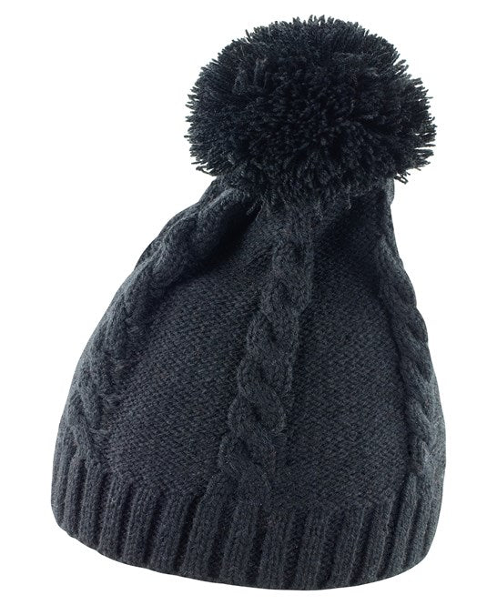 Cable Knit Pom Pom Beanie