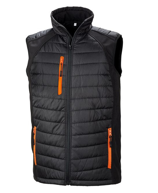 Black Compass Padded Softshell Gilet