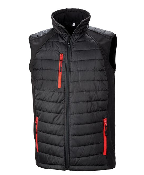 Black Compass Padded Softshell Gilet