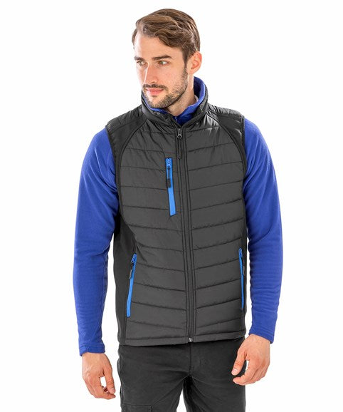 Black Compass Padded Softshell Gilet