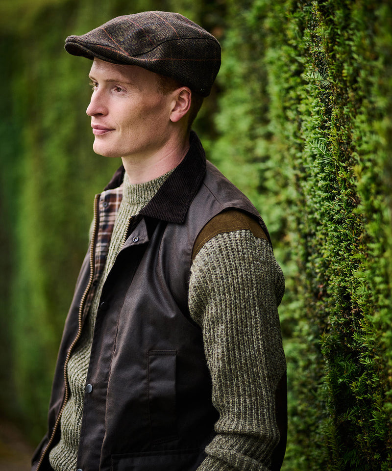 Acer Tweed-Effect Flat Cap