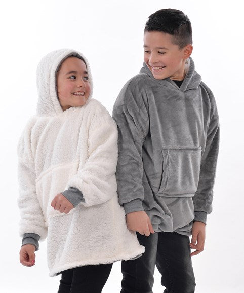 The Kids Ribbon Oversized Cosy Reversible Sherpa Hoodie