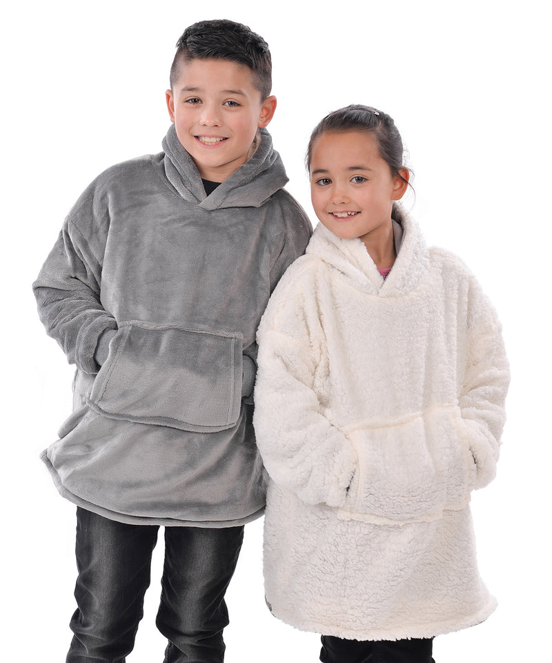 The Kids Ribbon Oversized Cosy Reversible Sherpa Hoodie